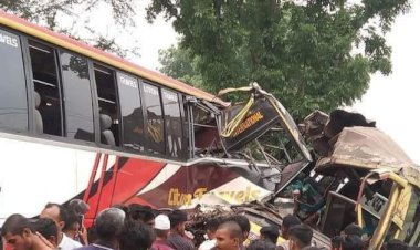 নড়াইলে দুই বাসের মুখোমুখি সংঘর্ষে চালক নিহত, আহত ১৫
