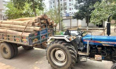 নওগাঁর নিয়ামতপুর গাছের গুড়ি বোঝাই ট্রাক্টরের ধাক্কায় একজন মোটরসাইকেল আরোহী মৃত্যু