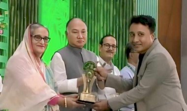 গাছ লাগিয়ে প্রধানমন্ত্রীর নিকট থেকে স্বর্ণপদক পেলেন কালুখালীর রাসেল