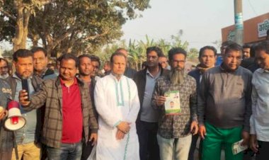রাজশাহী মোহনপুর ধূরইল বাজারে বিএনপির ৩১ দফা রুপরেখার লিফলেট বিতরণ করেন রায়হান
