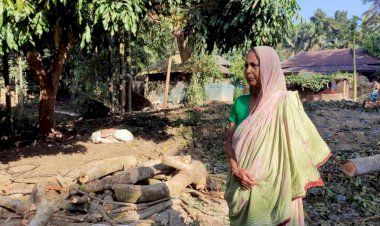 নড়াইলে বৃদ্ধা শুভা রাণী বিশ্বাস'র জমি দখল ও ঘরবাড়ি ভাঙচুর থানায়  অভিযোগ