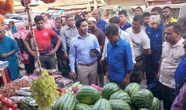 মনোহরদীতে বাজার মনিটরিং অভিযানে ব্যবসায়ীকে জরিমানা