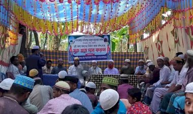 ঘনিমহেষপুর বায়তুল মামুর জামে মসজিদের ব্যাস  ঢালাই