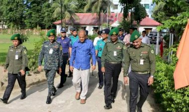 স্বরাষ্ট্র উপদেষ্টা অবঃ লেঃ জেঃ মোঃ জাহাঙ্গীর আলম চৌধুরী সিলেট জেলা আনসার ভিডিপি কার্যালয় পরিদর্শন করেন