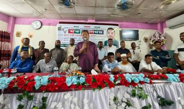 কেশবপুরে ধানের শীষের প্রার্থী শ্রাবণ এর  সাথে স্বেচ্ছাসেবক দলের মতবিনিময়
