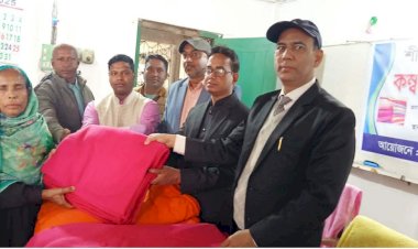 নওগাঁর মান্দায় সিসিডিবির উদ্যোগে শীতার্ত মানুষের মাঝে কম্বল বিতরণ