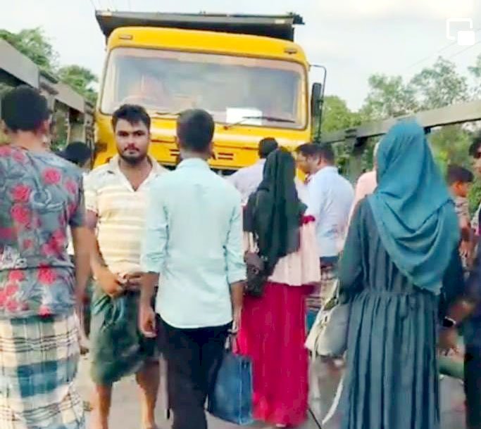 জৈনা হতে কাওরাইদ সংযোগ সড়কে বেইলি ব্রিজের পাটাতন খুলে যোগাযোগ বন্ধ!
