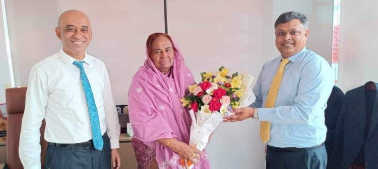ঢাকায় সিটি ব্যাংক কর্তৃপক্ষকে ডক্টর হোসনে আরা বেগম এর  শুভেচ্ছা