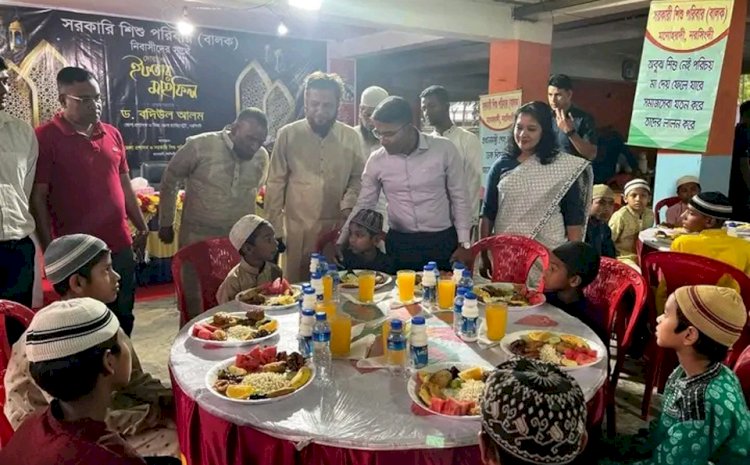 নরসিংদীর মনোহরদীতে সরকারী শিশু পরিবার(বালক)পরিদর্শনে জেলা প্রশাসক