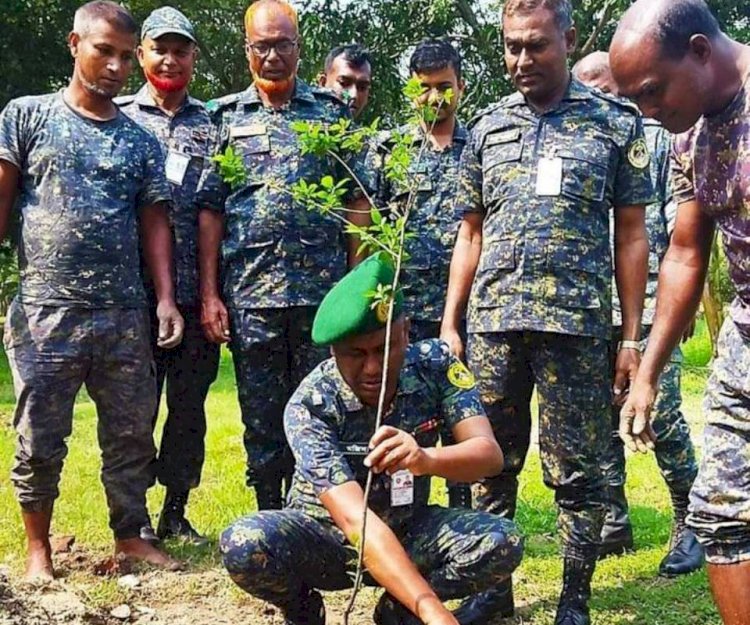 রাজশাহী আনসার ব্যাটালিয়ানে বৃক্ষ রোপণ অনুষ্ঠিত