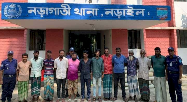 নড়াইল জেলা পুলিশের অভিযানে গত ২৪ ঘন্টায়  বিভিন্ন অপরাধে ২৫ জন গ্রেফতার