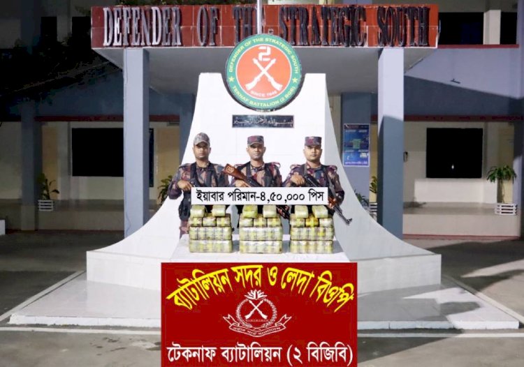 টেকনাফে বিজিবির অভিযানে  সাড়ে ৪ লাখ ইয়াবা উদ্ধার!