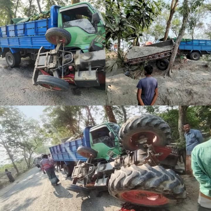 নওগাঁর পত্নীতলায় পিকআপ ও ট্র্যাকটরের মুখমুখি সংঘর্ষে প্রতাপসিং  ১ জন নিহত এক জন আহত
