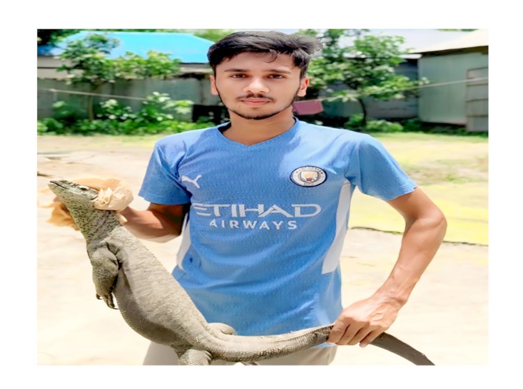 পীরগাছায় সান্ডা ভেবে গুইসাপ উদ্ধার