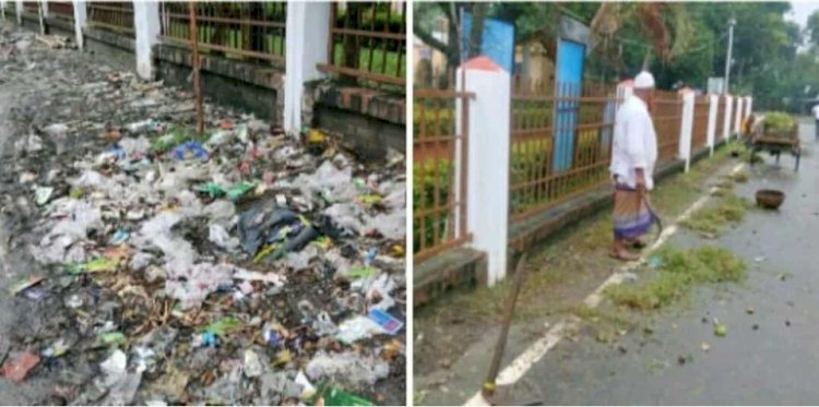 সাগরদাঁড়ি মধু পল্লীর কাস্টডিয়ানের উদ্যোগে  অবশেষে পরিষ্কার হলো প্রবেশপথ