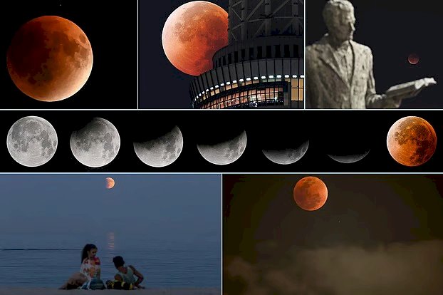 বিশ্বজুড়ে দেখা গেল দীর্ঘতম পূর্ণগ্রাস চন্দ্রগ্রহণ