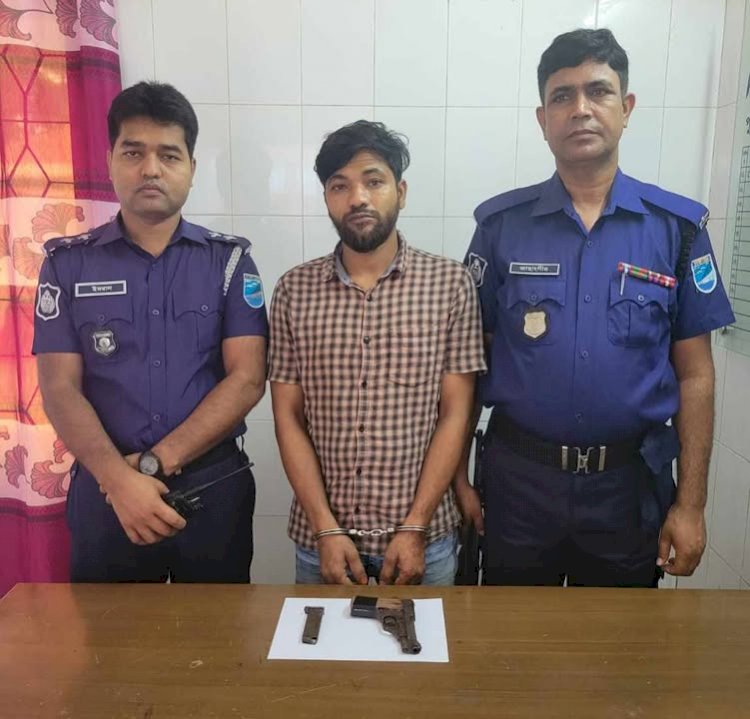 সাভারের জোড়পুল থেকে  বিদেশী পিস্তল সহ গ্রেফতার ০১
