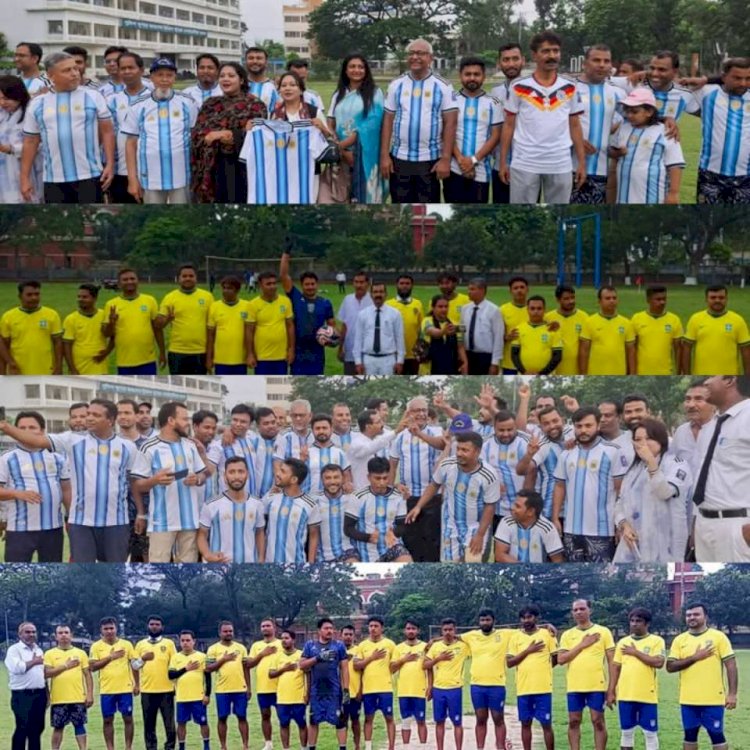 পাবনা জেলা আইনজীবী সমিতির আয়োজনে ও সিনিয়র অ্যাডভোকেট আকির শিকদার পান্নার সহযোগীতায় আর্জেন্টিনা ও ব্রাজিল সমর্থকদের প্রীতি ফুটবল ম্যাচ অনুষ্ঠিত