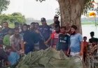 নওগাঁর মহাদেবপুর উত্তর গ্রামে অবৈধ চাইনা রিংজাল জব্দ করে পুড়িয়ে ধ্বংস