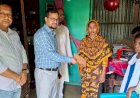 হোমনায় দেয়াল ধসে আহত শিক্ষার্থীদের ইউএনও'র সহায়তা প্রদান