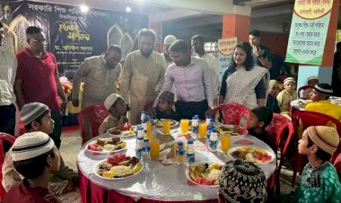 নরসিংদীর মনোহরদীতে সরকারী শিশু পরিবার(বালক)পরিদর্শনে জেলা প্রশাসক