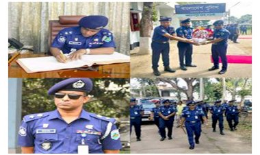 নওগাঁর মহাদেবপুর থানা বার্ষিক পরিদর্শন করেন পুলিশ সুপার রাশিদুল হক