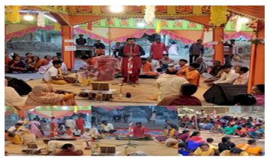 নওগাঁ মহাদেবপুরে ৯ নং চেরাগপুর  ইউনিয়নের ৯ নম্বর বাগধানা গ্রামের ২১তম ১৬ প্রহর ব্যাপী লীলা কীর্তন ‌যজ্ঞ অনুষ্ঠান শুরু হয়