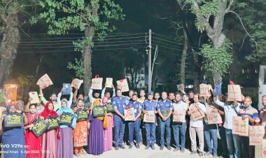 ফুলপুর থানা অফিসার ইনচার্জ মোঃ মাহবুবুর রহমান এর ঈদ উপহার বিতরণ