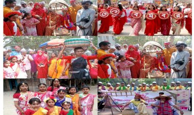 নওগাঁ জেলা ১১টি উপজেলায়  বর্ষবরণ  উপলক্ষে সরকারি বেসরকারি উদ্যোগ বর্ণাঢ্য শোভাযাত্রা অনুষ্ঠান অনুষ্ঠিত