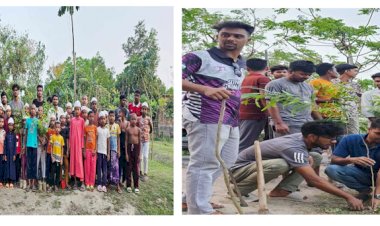 নড়াইলে তীব্র তাপপ্রবাহ থেকে মুক্তি ও এসডিজি অর্জনের লক্ষ্যে ছাত্রলীগের বৃক্ষরোপণ কর্মসূচি