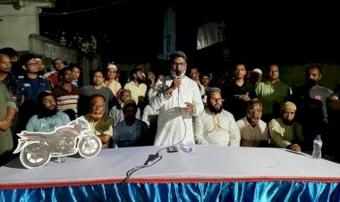 বগুড়া সদর উপজেলা নির্বাচন উপলক্ষে মালতীনগর মোটরসাইকেল মার্কার নির্বাচনী সভা