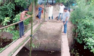 ওগাঁয় ব্রিজ ভেঙ্গে যোগাযোগ বিচ্ছিন্ন,ভোগান্তিতে ৫০ হাজার মানুষ