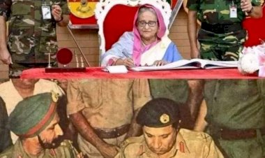 পদত‍্যাগ করে দেশ থেকে পালাইছেন, হাসিনা ও তাহার বোন রেহেনা