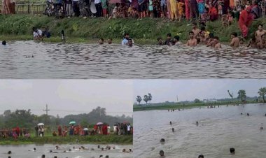 নওগাঁর ঐতিহ্যবাহী হাঁস ধরা প্রতিযোগিতা অনুষ্ঠান অনুষ্ঠিত