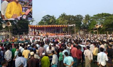 গলাচিপায় গনআধিকার পরিষদের সমাবেশে হাজারো মানুষের ঢল