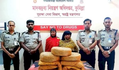 অভিনব কায়দায় কুমড়া শাকের আড়ালে গাঁজা পাচারকালে ডিএনসি- কুমিল্লার হাতে ১৩ কেজি গাঁজাসহ আটক ০২ নারী