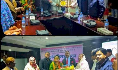 বগুড়ায় টিএমএসএস কর্তৃক  আমেরিকা বাংলাদেশ চেম্বার অব কমার্সের সভাপতিকে সংবর্ধনা প্রদান