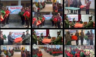 জয়পুরহাট আনসার-ভিডিপি সদস্যদের মধ্যে কম্বল বিতরণ