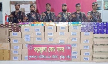 কুমিল্লার সুলতানপুর ৬০ বিজিবি কর্তৃক একশত পঞ্চাশ কোটি টাকার  মালামাল জব্দ ও ৮৬ জন আসামী আটক
