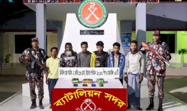 কক্সবাজারের টেকনাফে বিপুল পরিমাণ মাদকসহ আটক ৬!