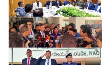 নওগাঁ নির্বাচন  কমিশনার এর ভোটার তালিকা হালনাগাদ তথ্য সংগ্রহকারী ও ভোটারদের সঙ্গে মত বিনিময় সভা