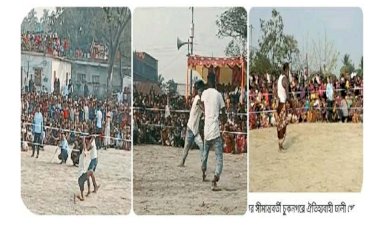 চুকনগর বাজার বনিক সমিতির উদ্যোগে  ঐতিহ্যবাহী ঢালী খেলা অনুষ্ঠিত