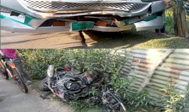 মির্জাগঞ্জে বাস মোটরসাইকেল মুখোমুখি সংঘর্ষ নিহত এক।