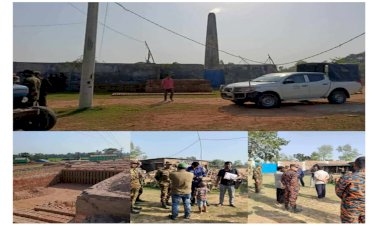 নওগাঁর মান্দা উপজেলার মৈনম জলছত্র মোড়ে এ, এম, বি,ইটভাটায় অভিযান চালিয়ে ১ লাখ টাকা জরিমানা