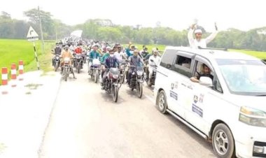 মনোহরদীতে বাংলাদেশ জামায়াতে ইসলামী,র মনোনীত প্রার্থীর বিশাল মোটর সাইকেল শোডাউন অনুষ্ঠিত