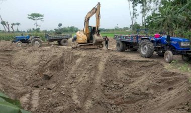 বদলগাছীতে ভিটা মাটি কেটে নিচ্ছে ইটভাটায়, প্রশাসনের নীরবতা