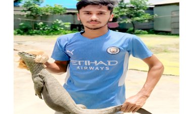 পীরগাছায় সান্ডা ভেবে গুইসাপ উদ্ধার