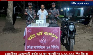 উখিয়া বিজিবির অভিযানে ১ লক্ষপিস ইয়াবা সহ যুবদল নেতা আটক!