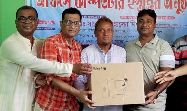 জাতীয় সাংবাদিক সংস্থার গোবিন্দগঞ্জ অফিসে কম্পিউটার হস্তান্তর