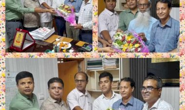 নওগাঁ জেলা প্রশাসক কার্যালয়ের স্থানীয় সরকার,প্রশাসনিক কর্মকর্তা সুবল চন্দ্রের বিদায় সংবর্ধনা অনুষ্ঠান